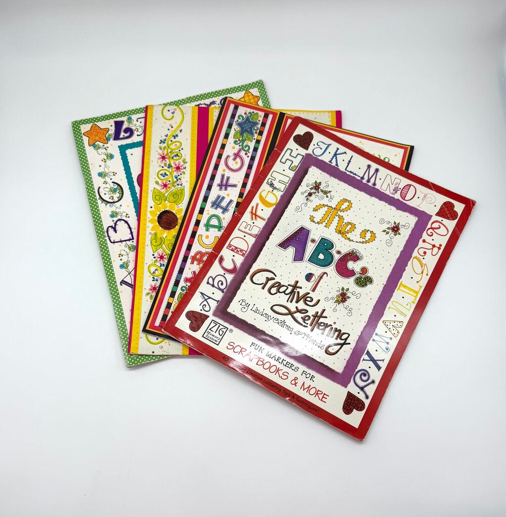 Lindsay Ostrom Creative Lettering Doodling Scrapbook Craft Books Lot of 3